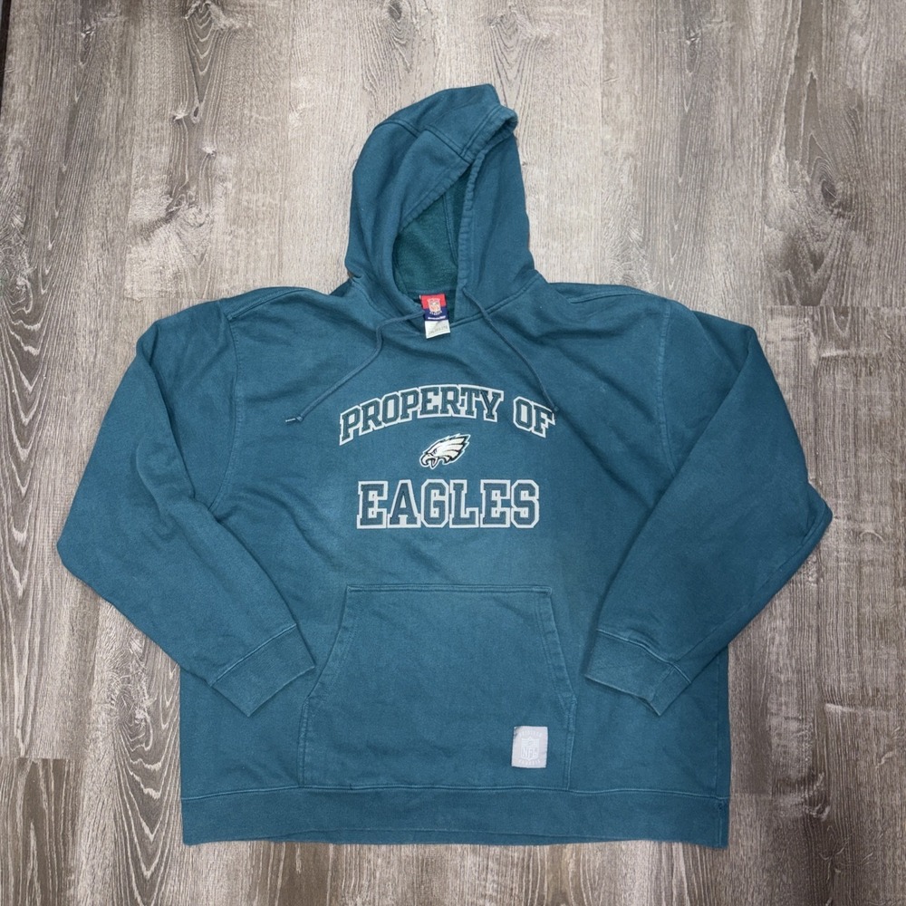 VTG Reebok Philadelphia Eagles Hoodie Men's XXL NFL Gridiron Classic Pullover